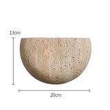 Travertine Stone Wall Sconce Modern Minimalist Ambient Wall Light