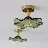 Vintage Glass Flower Ceiling Light for Elegant Ambient Lighting