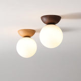 Modern Wooden Globe Ceiling Light for Warm Minimalist Interiors