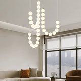 Modern Pearl Globe LED Chandelier Pendant Light