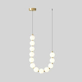 Modern Pearl Globe LED Chandelier Pendant Light