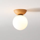 Modern Wooden Globe Ceiling Light for Warm Minimalist Interiors