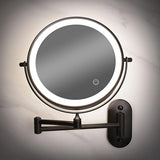 LED Wall Mounted Makeup Mirror with Light Adjustable Magnifying Vanity Mirror