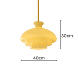 Retro Yellow Glass Pendant Ceiling Light