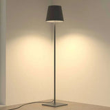 Minimalist LED Floor Lamp Modern Standing Light with Fabric Shade