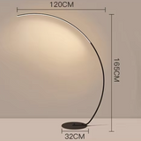 Modern Curved LED Arc Floor Lamp Minimalist Ambient Standing Light