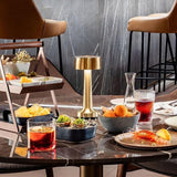 Rechargeable Cordless Metal LED Table Lamp for Elegant Ambient Lighting