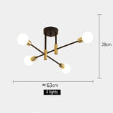 Modern Sputnik LED Ceiling Chandelier for Stylish Interior Lighting