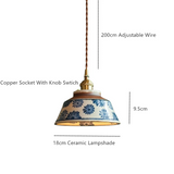 Vintage Ceramic Pendant Ceiling Light
