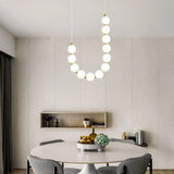 Modern Pearl Globe LED Chandelier Pendant Light