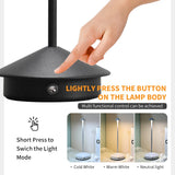 Rechargeable Minimalist LED Table Lamp with Touch Control