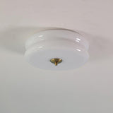 Vintage Cream Glass Flush Mount Ceiling Light for Warm Ambient Lighting