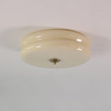 Vintage Cream Glass Flush Mount Ceiling Light for Warm Ambient Lighting