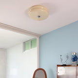 Vintage Cream Glass Flush Mount Ceiling Light for Warm Ambient Lighting