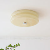 Vintage Cream Glass Flush Mount Ceiling Light for Warm Ambient Lighting