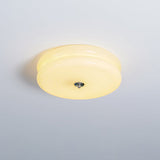 Vintage Cream Glass Flush Mount Ceiling Light for Warm Ambient Lighting