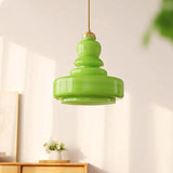 Retro Layered Glass Pendant Ceiling Light