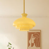 Retro Yellow Glass Pendant Ceiling Light