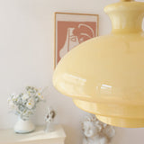 Retro Yellow Glass Pendant Ceiling Light