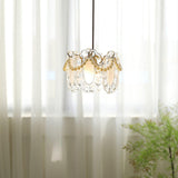 Vintage Crystal Petal Pendant Ceiling Light