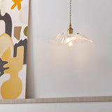 Vintage Flower Glass Pendant Ceiling Light