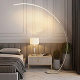 Modern Curved LED Arc Floor Lamp Minimalist Ambient Standing Light