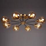 Modern Amber Glass Bubble Chandelier Ceiling Light
