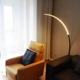 Modern Curved LED Arc Floor Lamp Minimalist Ambient Standing Light