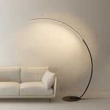 Modern Curved LED Arc Floor Lamp Minimalist Ambient Standing Light