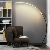 Modern Curved LED Arc Floor Lamp Minimalist Ambient Standing Light