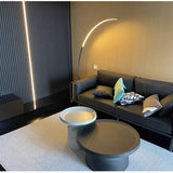 Modern Curved LED Arc Floor Lamp Minimalist Ambient Standing Light