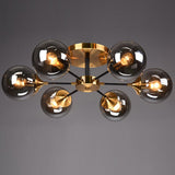 Modern Amber Glass Bubble Chandelier Ceiling Light