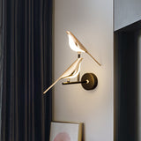 Modern Bird Wall Lamp Luxury Gold Decorative LED Wall Light