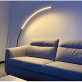 Modern Curved LED Arc Floor Lamp Minimalist Ambient Standing Light