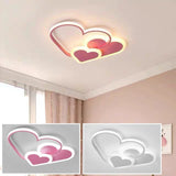 Kids Heart Shape LED Ceiling Light for Bedroom Decor