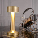 Rechargeable Cordless Metal LED Table Lamp for Elegant Ambient Lighting