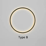 Modern LED Ring Wall Lamp Minimalist Ambient Halo Light