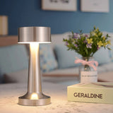 Rechargeable Cordless Metal LED Table Lamp for Elegant Ambient Lighting