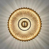 Vintage Glass Sunburst Wall Light