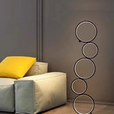 Modern LED Ring Floor Lamp Contemporary Decorative Standing Light