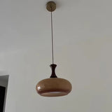 Amber Glass Retro Pendant Ceiling Light
