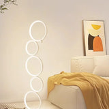 Modern LED Ring Floor Lamp Contemporary Decorative Standing Light