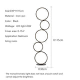 Modern LED Ring Floor Lamp Contemporary Decorative Standing Light