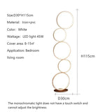 Modern LED Ring Floor Lamp Contemporary Decorative Standing Light