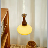 Amber Glass Retro Pendant Ceiling Light