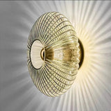 Vintage Glass Sunburst Wall Light