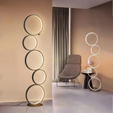 Modern LED Ring Floor Lamp Contemporary Decorative Standing Light