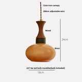 Amber Glass Retro Pendant Ceiling Light