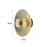 Vintage Glass Sunburst Wall Light