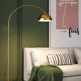 Modern Gold Arc Floor Lamp Adjustable LED Reading Light